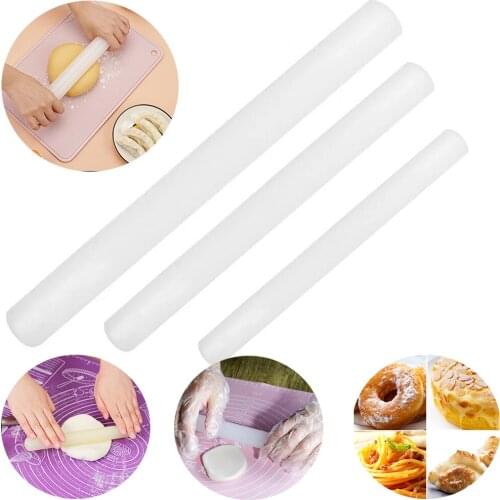 23cm 30cm 50cm Plastic Fondant Roller Rolling Pin Sugar Cake Dough Roller Stick Pastry Baking Decoration Tool Kitchen Accessorie