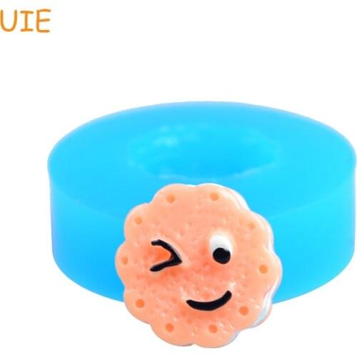 QYL239U 14.6mm Funny Face Cookie Mold Happy Face Cookie Mold Smile Face Cookie Silicone Mold 15mm - Cake Decorating Mould
