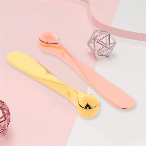 Eye Roller Massage Stick Eye Cream Applicator Cosmetic Spatulas Anti Wrinkle Facial Spoon Gold Alloy Thin Face Care Tool