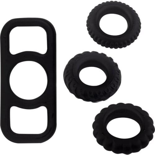 Silicone Penis Ring Cock Lock Sperm Delay Time Sex Toys For Men Testicle Massager Scrotum Ball Stretcher Sex Shop