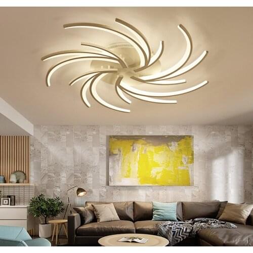 LED Ceiling Lamps Modern for Bedroom Living Room Kitchen Creative White Chandelier Lustre Dimmable Home Decor LED Ceiling Lights