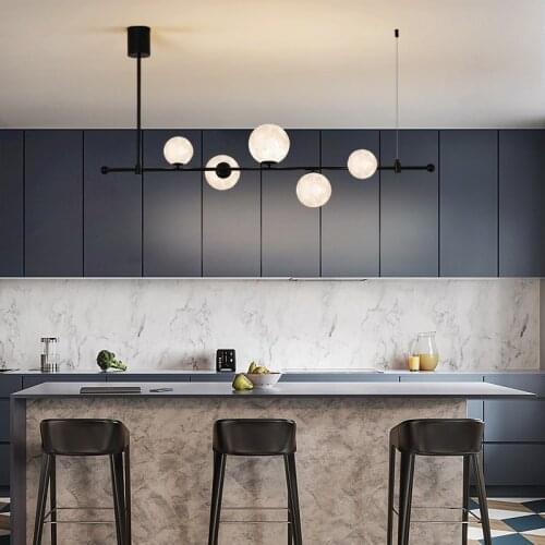 LED Nordic Modern Chandelier Iron Rotatable Light Luxury Simple Living Room Bedroom Restaurant Creative Ball Lighting