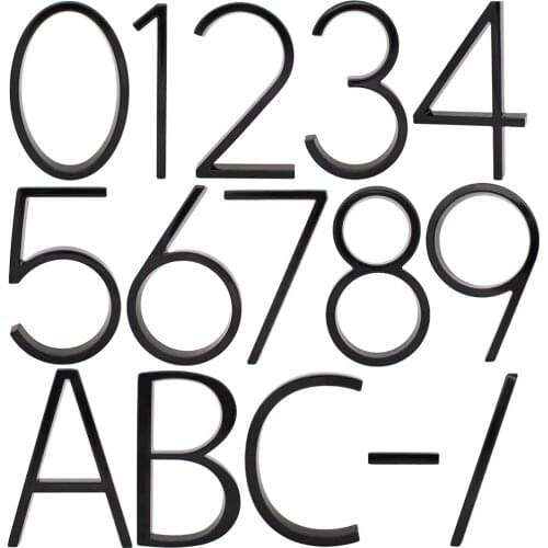 Big Size Sign Numbers House Letter Alphabet for Home Door Self Adhesive Number Outdoor Hotel Toilet Address Plate Digits 12.5cm