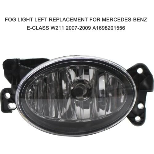 Fog Light Left/Right Complete Clear Lens Halogen Bulb Replacement for Mercedes-Benz E-class W211 2007-2009 A1698201656