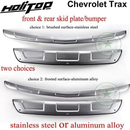 For Chevrolet Trax skid plate bumper protector/guard,front&rear,2pcs/set,stainless steel or aluminum alloy,free shipping to Asia