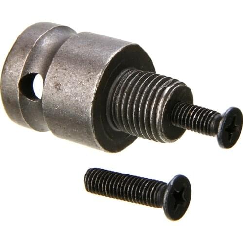 1pc Durable Grey Mini 1/2'' Drill Chuck Adaptor For Impact Wrench Conversion 1/2-20UNF with 1pc Screw Mayitr Drill Bit 33*24mm