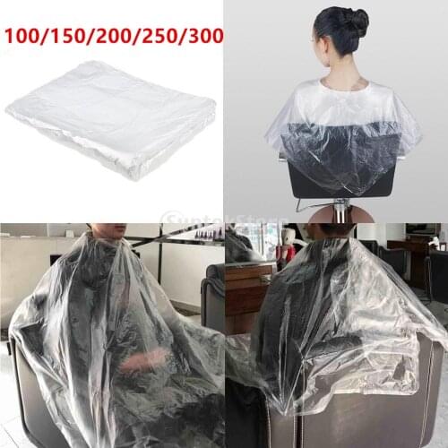 100~300pcs Disposable Hair Cutting Cape Waterproof Hairdressing Capes Hairdresser Cloth Salon Barber Shop Gown Apron Bib