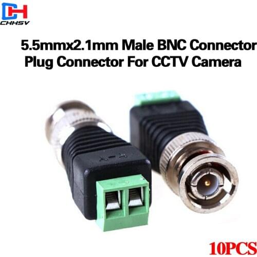 2020Hot sales AHCVBIVN CCTV Accessories 10Pcs/lot Coaxial Coax BNC Connector Coax BNC Twist for CCTV Camera System