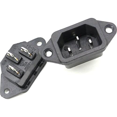 3 Pin Screw Mount Power Socket 10A 250V Boat AC-04 KETTLE Plug MAINS DIY Repairs