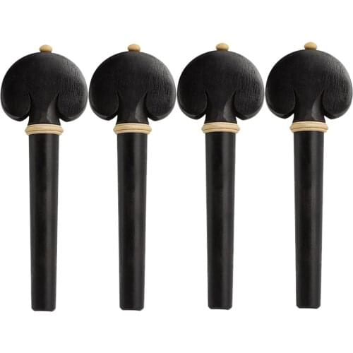 4Pcs Violin Wood Tuning Pegs / Tuning Pegs Endpin Set For 4/4 Violin / Violin