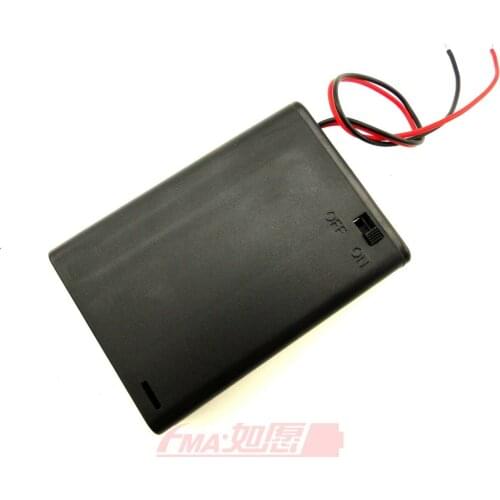 6x Enclosure Battery Plastic Holder for 3*AA Cells connected in Series w/Switch