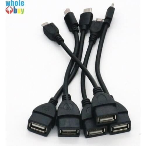 USB A Female To Micro USB/Mini USB/ Type C Male Cable Adapter 5Pin V3 OTG Data Cable for Car Audio Tablet for MP3 MP4 600pcs/lot