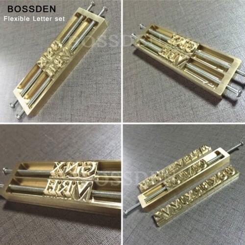 BOSSDEN Copper Letter Mold Brass Die Cut Alphabet Hot Foil Stamping Machine Soldering Iron Leather Bronzing Double Line