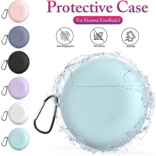 Earphone Case Silicone Impact-resistant Precise Holes Protective Earphone Box for Huawei Freebuds 3