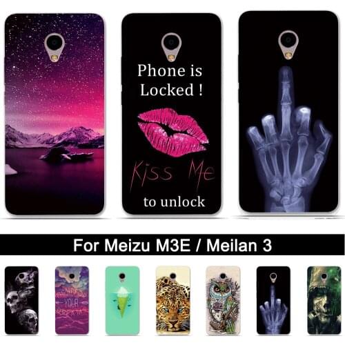 For Meizu M3e Case Phone cover Protective Relief Printing Silicone Coque For Meizu Meilan E Capa Fundas for Meizu M3e Capa Bags