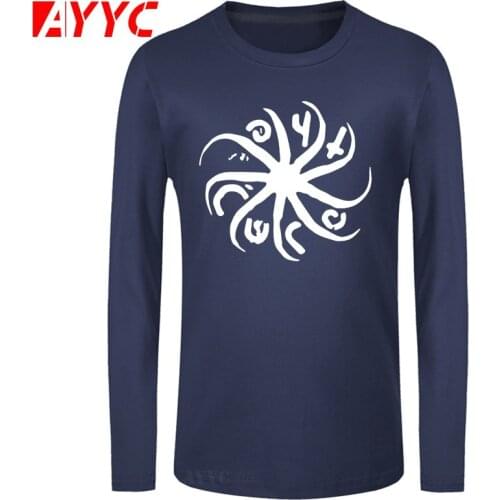 AYYC long sleeve tee Cure T Shirts Men Cotton Guitarist Punk Logo Print Mens T-Shirt Fashion Rock And Roll Tops Tees