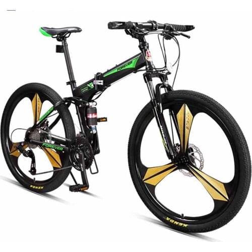 Mountain Bike Folding Variable Speed Cross-country Double Shock Absorber Soft Tail Racing Bicycle