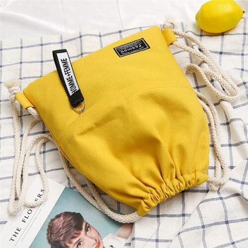 Canvas Cute Outdoor Sport Drawstring Backpack School Gym Drawstring Bag Canvas Storage Pack Rucksack Pouch For School Back Pack