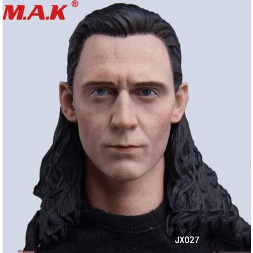 JX027 1/6 Scale Head Sculpt Carved with Hard Hair Model for 12'' Action Figure Body Male Figure Accessory