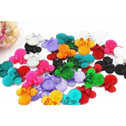 20pcs/lot flat back resin resin minnie ,DIY resin craft accessories fashion resin cabochons