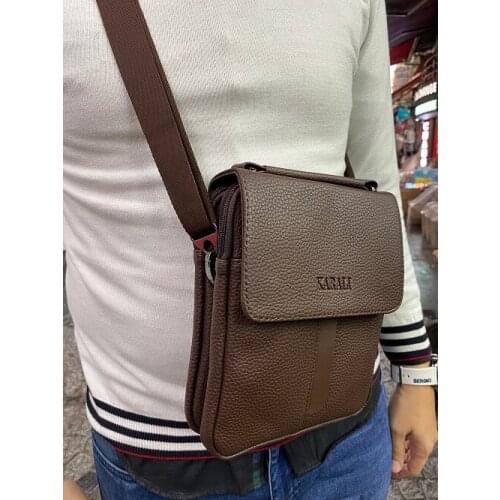 Karalı Deri Mens Brown Bags