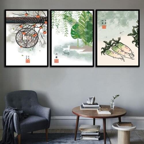 Chinese Style Poster and Print Canvas Painting Wall Picture Paintings for Home Decoration Living Room Poster and Print B5090