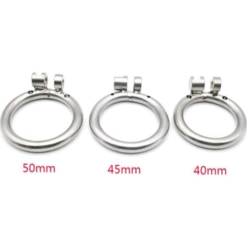 Stainless Steel Male Chastity Cage Belt Accessories Cock Ring Adult Sex Toys For Men Chastity Device Replacement Penis Ring