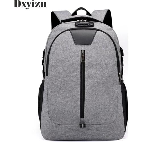 Casual Leisure Oxford Backpack USB Charging Anti Theft Backpack Men Boys Travel Backpack Waterproof School Bag Male Mochila
