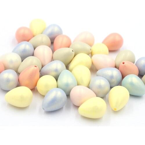 New11*13mm 24pcs Single Hole Drop Shape Imitation Pearls Beads Frosted Beads Crafts Decoration For DIY Earrings Jewelry Making