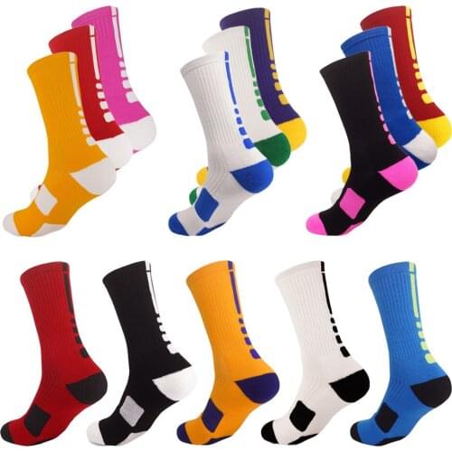 Hot High Quality Thick Mens Compression Cycling Socks Elite Basketball Socks Men Cotton Towel Bottom Outdoor Sports Mens socks