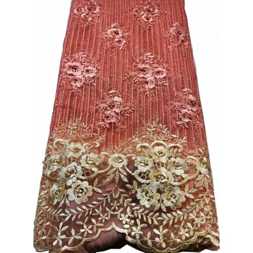 Magenta Nigerian lace fabric Net Lace african lace fabric 2020 high quality lace With Stone Hot Sale French Tulle Lace YLL3281