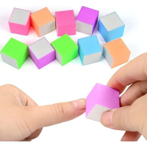 10 Pieces/lot Buffer Block Sanding Sponge Nail File for UV Gel Nail Polish DIY Nail Art Pedicure Fluorescence Nail Buffers Files