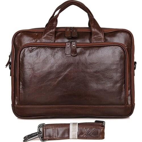 Genuino Leather Men Genuine Briefcases Messenger Bag Leather Office Bags For Computer Maletines Hombre Cuero Single Shoulder