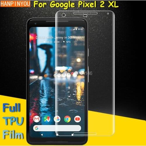 Full Coverage Clear Soft TPU Film Screen Protector For Google Pixel 2 XL 6.0", Cover Curved Parts (Not Tempered Glass)
