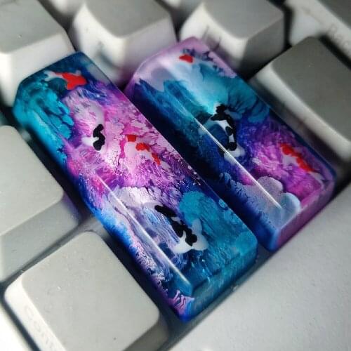 Resin keycap koi Cherry Mx Switch Mechanical Keyboard Backlight Spacebar ESC Shift Backspace 1u 1.25u 2.75u 2.25u 6.25u key caps