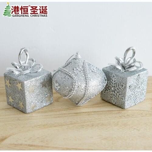 Silver Shaped Foam Ball Christmas Tree Decoration Pendant Mall Window Christmas Decoration Scene Arrangement