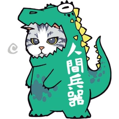 ShinEquin Biker Patch deal with it Clothes Heat Transfer Printing Cute Cat Iron on patches for clothing Girl Diy PVC Stickers