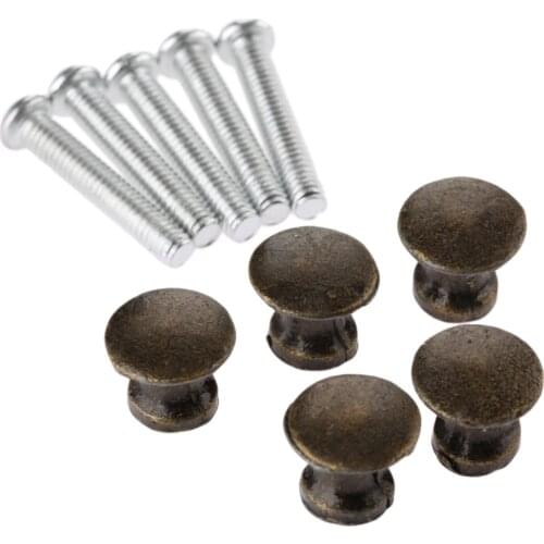 5Pcs 12x11mm Antique Bronze/Silver Jewelry Box Knobs and Pulls Drawer Cupboard Cabinet Furniture Pull Handles Furniture Fittings