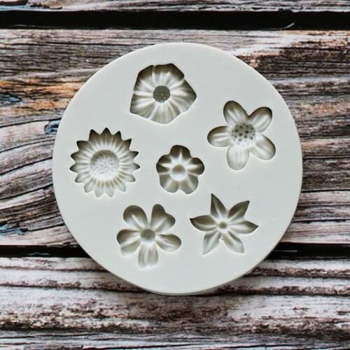 Flower Shape Silicone Molds Wedding Fondant Cake Decorating Tools Sugarcraft Candy Clay Chocolate Gumpaste Moulds