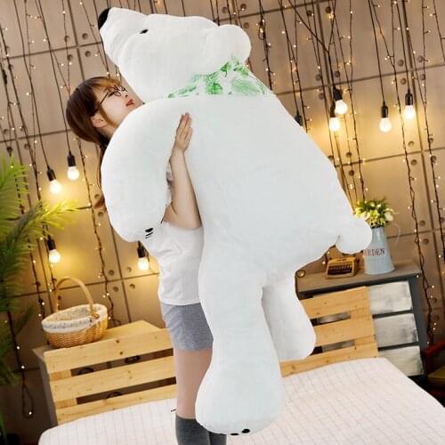 Cute Polar Bear Plush Doll super large polar bear plush stuffed toy soft and comfortable plush pillow children playmate GirlGift