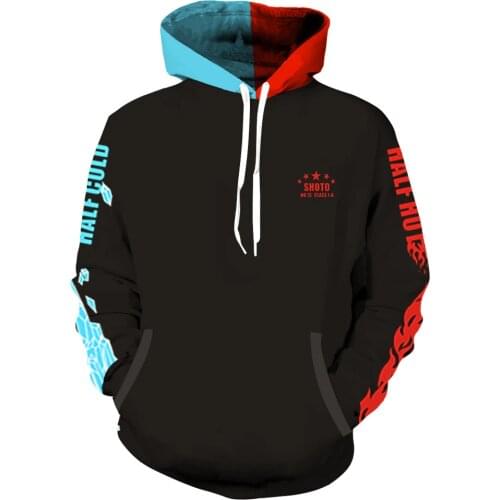 Anime My Hero Academia Todoroki Shoto Hoodie Sweatshirts Jacket Cosplay Costume Unisex School Uniforms Tops