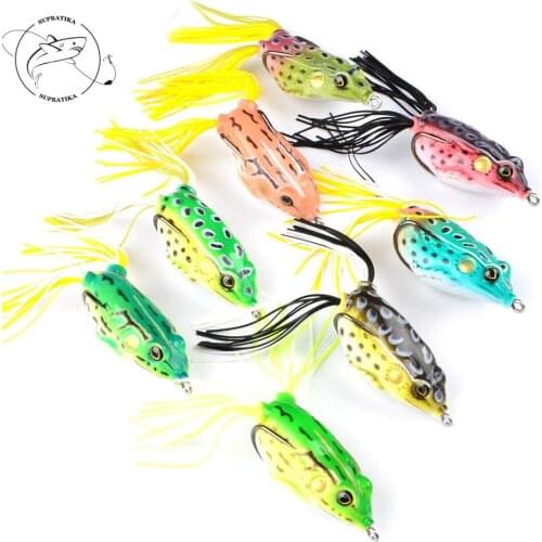 Top-water Rubber Silicone Frog Lure 60mm 13.5g Soft Jump Frog Bait With Hook For Carp Wobblers Artificial Baits Float Weedless