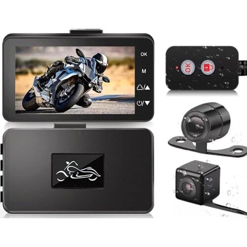 3.0 Inch HD 1080P Motorcycle Front and Rear Waterproof Dual-lens Driving Recorder Locomotive Night Vision Driving Camera