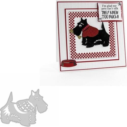 Pet Schnauzer Die Cuts For Card Making Schnauzer Metal Cutting Dies Stencils Decoration New 2019