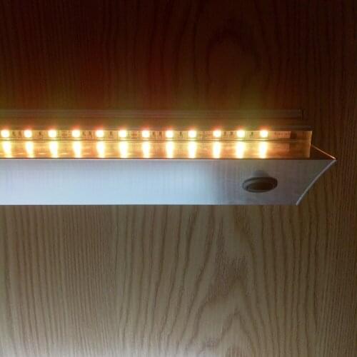1pcs120cm length RGB led profile lamp for clip 8mm glass shelf wall mounted led aluminum glass shelve without glass