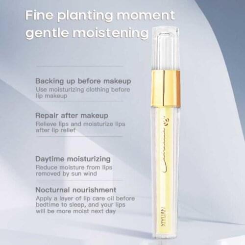 XIYUAN 1Pc Transparent Lip Gloss Clear Oil Sexy Lip Cute Fruit Lip Balm Nourish Moisturizing Lip Oil Gel For Women Makeup TSLM2
