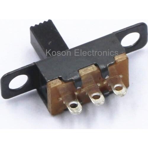 20pcs 3 Pin 2 Position Black Mini Size SPDT Slide Switches On-Off PCB DIY Material Electrical Tools Solder Lug