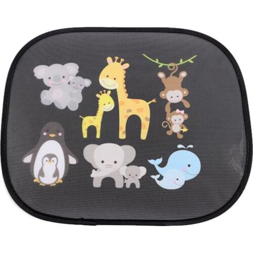 44X36cm Car Side Window Sunshade Cartoon Curtain Sun Visor Uv Protection Curtain For Kids Car Shade Accessories