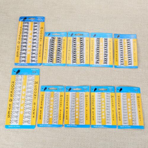 48pcs 7-12mm Sewing Hook and Eyes Metal Buckle Button Fastener Dress/Costume/Collar/Bag/Shirt Garment Sewing Accessories Tools