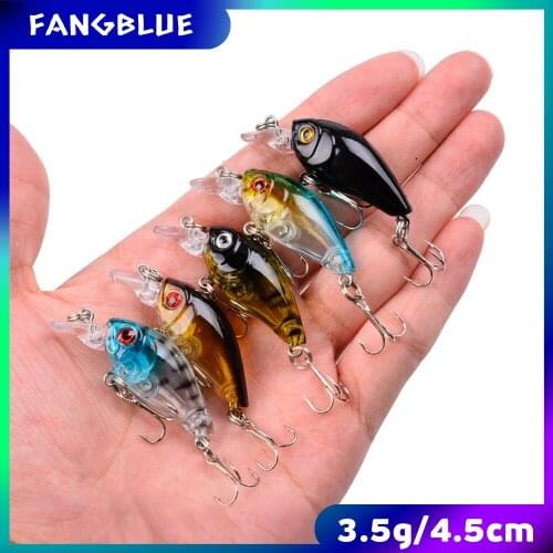 5Pcs Mini Crankbait Fishing Lure 3.5g 45mm Artificial Hard Fake Bait Minnow Floating Wobblers Lifelike Carp Fishing Tackle
